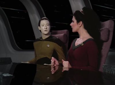 According to the log,
the Enterprise was destroyed - Star Trek: The Next Generation