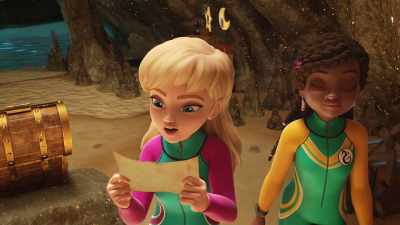 According to this, the Explorers
kept the ship's location - LEGO Friends: Girls on a Mission