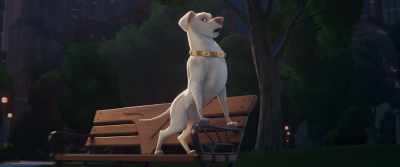 - [ACE URINATING]
- [HEROIC MUSIC STOPS] - DC League of Super Pets