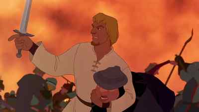 - Achilles, sit.
- Aah! Get off me! - The Hunchback of Notre Dame