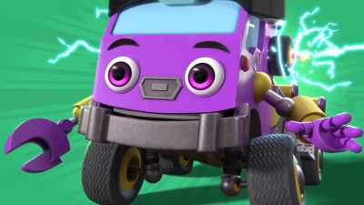 -Activate Brain Zap!
-[electricity crackling] - Mighty Monsterwheelies