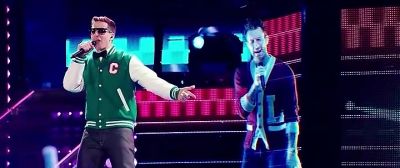 Adam Levine's hologram But I never fall - Popstar: Never Stop Never Stopping