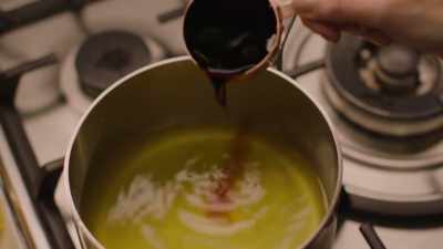 Add some soy sauce to the
now deeply flavoured liquid - Nigella: At My Table