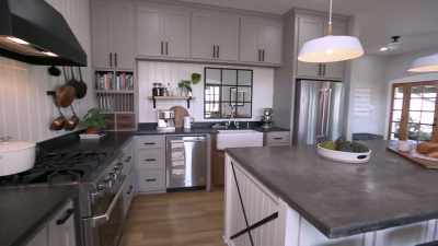 ...added all new cabinets
in here, - Fixer Upper: Behind the Design