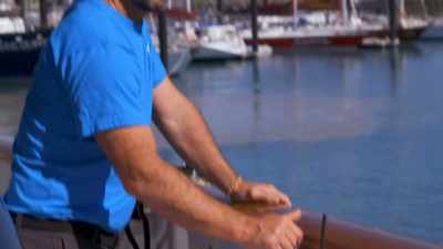 Aft quarter to dock, 45 meters. - Below Deck Down Under