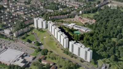 After a multi-million pound
makeover, these three blocks - Scotland from the Sky