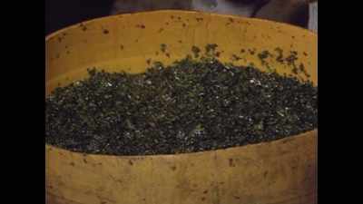 After a thorough mixing,
the barrel is covered for the night. - Ross Kemp: Mafia and Britain