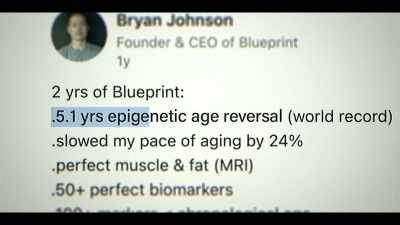 After doing Blueprint now for two years, - Don't Die: The Man Who Wants to Live Forever