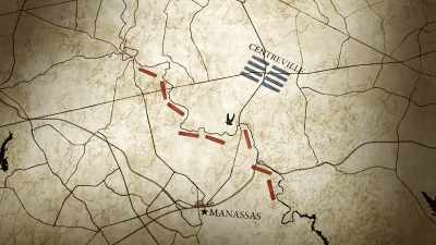 After leaving camp
near centreville, - Blood and Fury: America's Civil War