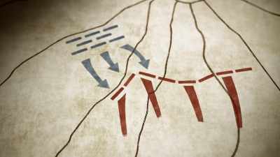 After the rebel line was
smashed in several places, - Blood and Fury: America's Civil War