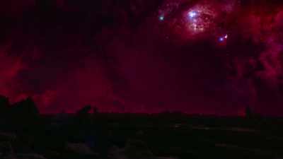 After the short-lived,
more massive stars died out, - Cosmos: Possible Worlds