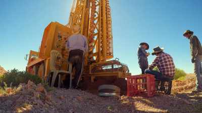 After three days, there's only enough
money for one more hole. - Outback Opal Hunters