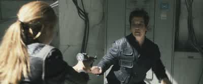 Against the wall. - Divergent