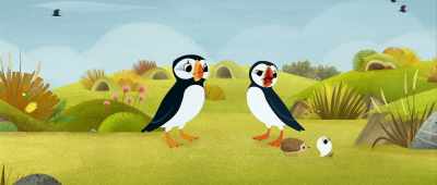 Ah-- ah! Where do you think
you two are going? - Puffin Rock and the New Friends