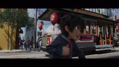 Ah! - Baymax! - MAN 1: Hey! MAN 2: Watch it! - Big Hero 6