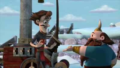-Ah.
-[chuckles] - Dragons: Rescue Riders: Huttsgalor Holiday