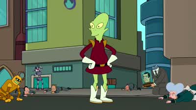 Ah. Cushiony. We made it. We're back home. Okay, today is still a workday, so... Wait! Help! I'm sti - Futurama