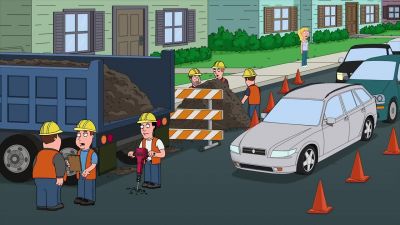Ah, damn it.
Now we got to repaint. - Family Guy