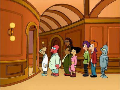 Ah, here's my stateroom. - Futurama