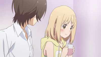 Ah! Just give me a minute. I
want to drink this first. - Kase-san and Morning Glories