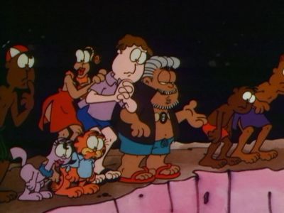 Ah Monkey you big lug - Garfield in Paradise
