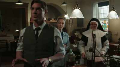  Ah, we need to look
 at all the shoes - Sister Boniface Mysteries