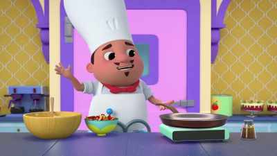 Ah, producing perfect pancakes
makes me pleasantly pleased! - Abby Hatcher