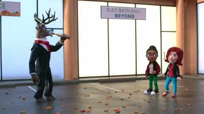 Ah! Run away!
He's toxic! - Santa Inc.