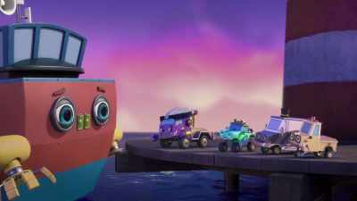 Ah, the lighthouse light bulb broke,
and we didn't have time to fix it. - Mighty Monsterwheelies