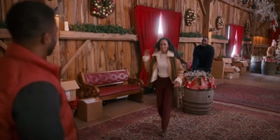 - Ah. Um, Fletch.
Hey, what's up? - Christmas with a Kiss