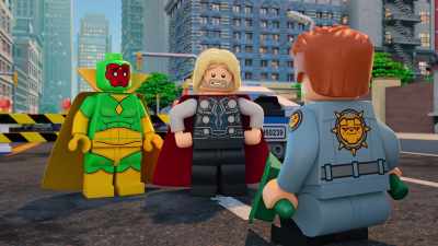 Ah, well, actually
I just lost my raven and, uh, - LEGO Marvel Avengers: Mission Demolition