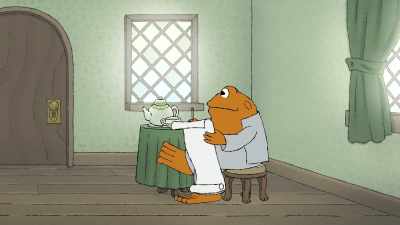 Aha! [clears throat] "Wake up." - Frog and Toad