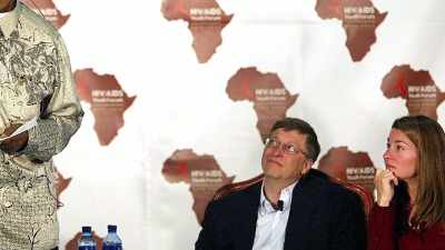 AIDS was one of the first
issues our foundation worked on, - Tech Billionaires: Bill Gates