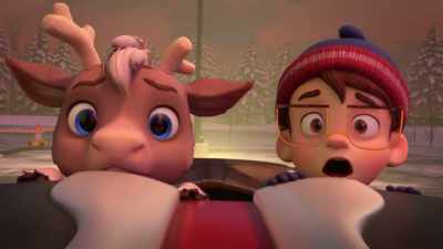 -[alarm blaring]
-[Theo gasps] - Reindeer in Here