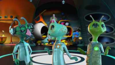 [alarmed shouting] - Alien TV