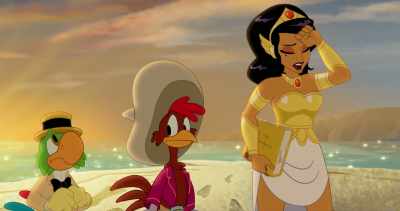 Alas, I cannot pass
through the mystic barrier. - Legend of the Three Caballeros