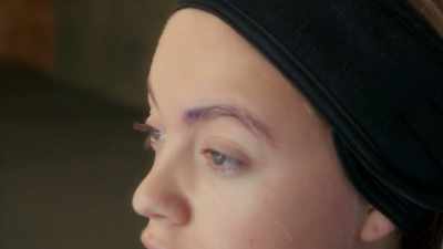 Alex is blocking brows... again. - Glow Up: Britain's Next Make-Up Star