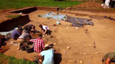 ALICE ROBERTS:
Along with the first skeletons, - Curse of the Ancients with Alice Roberts