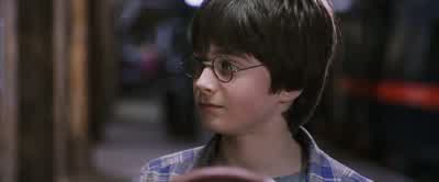 All you do is walk straight at the wallbetween platforms 9 and 10. - Harry Potter and the Philosopher's Stone