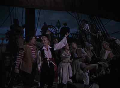    All: ♪ FOR ANY MOON
   WE'LL SAIL BENEATH ♪ - Abbott and Costello Meet Captain Kidd