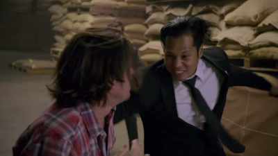 [all grunting] - Leverage: Redemption