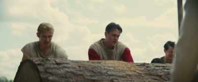 - (ALL GRUNTING)
- (WHISTLE BLOWS) - The Boys in the Boat