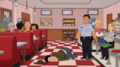 [all half-hearted] Yay...
Feel safe already. - Corner Gas Animated