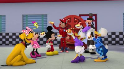           ALL: Hot rod
      diggety cheese dogs! - Mickey and the Roadster Racers