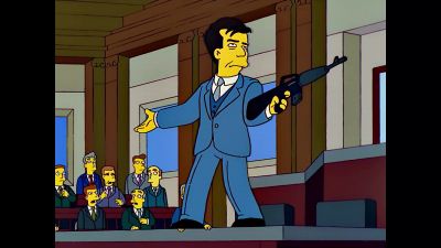 All in favor, say "die." - The Simpsons