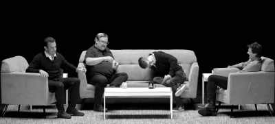 [all laughing] - SmartLess: On the Road