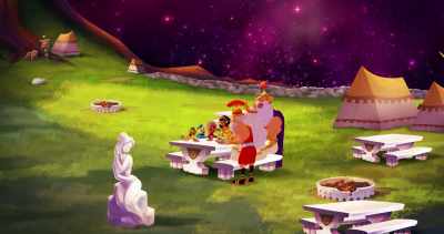 (all laughing) - Legend of the Three Caballeros