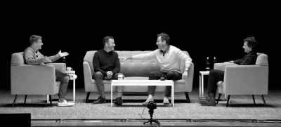 [all laughing] - SmartLess: On the Road