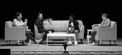 [all laughing] - SmartLess: On the Road