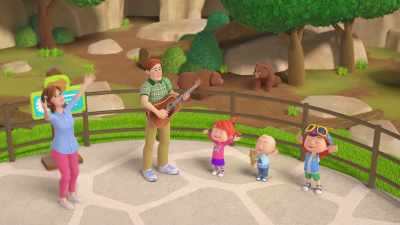 [all] ♪ Let's all stand up
and move around ♪ - CoComelon Lane